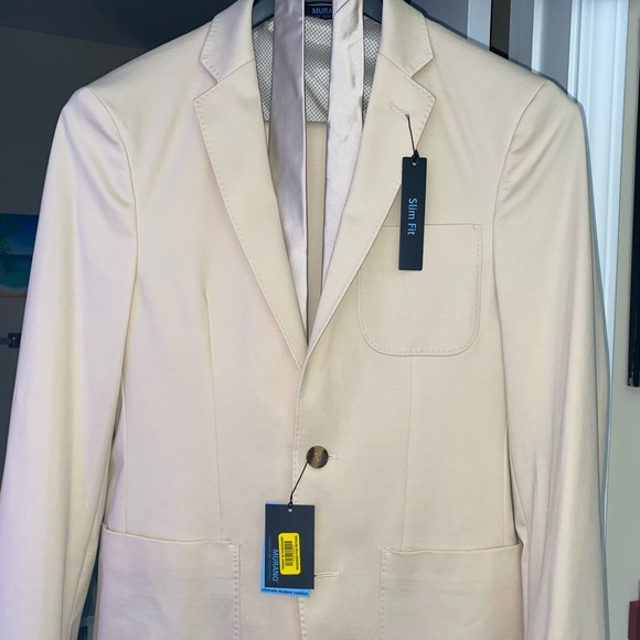 Murano Slim-Fit Two Piece Suit with matching Tie ($295 value) Selling for $200